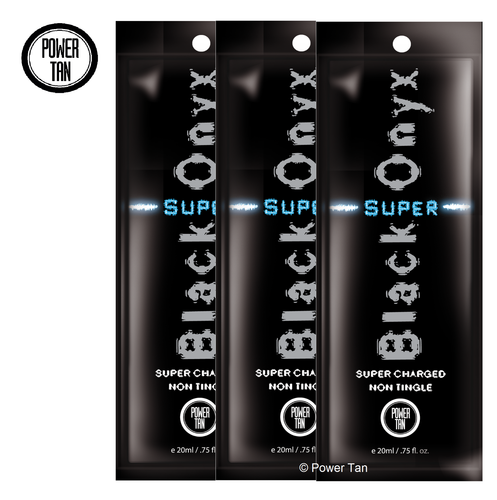 Power Tan Super Black Onyx 20ml Sachet NON Tingle Tanning Sunbed Lotion Cream - Picture 2 of 6