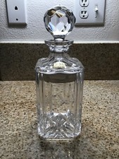 ATLANTIS DECANTER - HEAVY CUT LEAD CRYSTAL - MADE IN PORTUGAL - 10&rdquo; ARPOX HIGHT