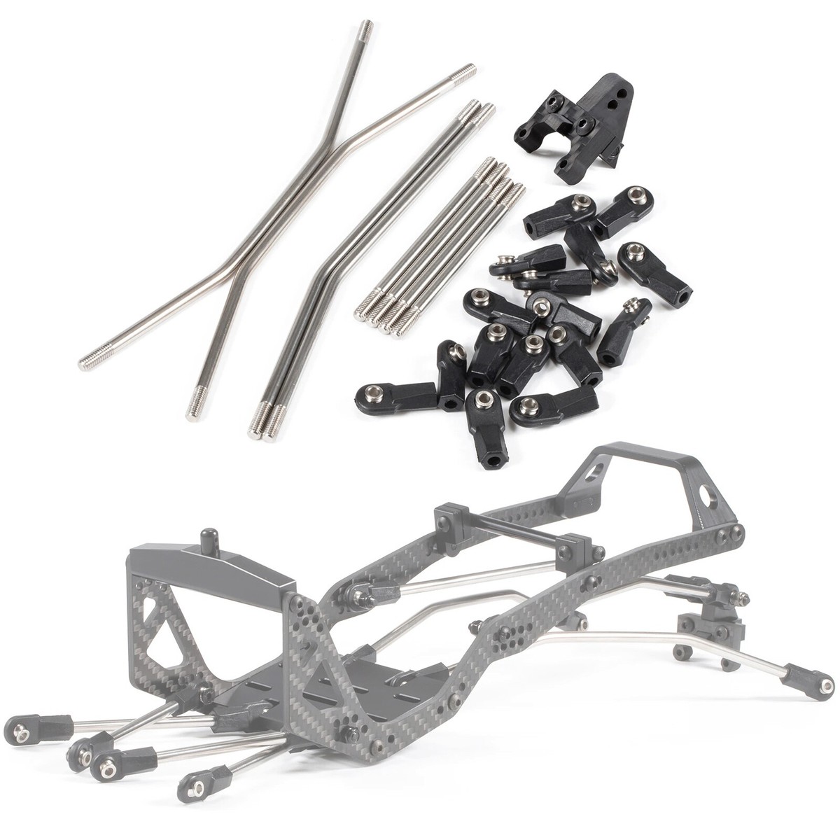 Stainless Steels Links Kit Capra Axle Rear Link Riser for Poizd RC