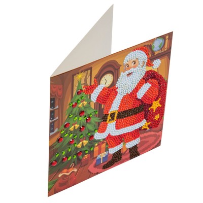 Craft Buddy Crystal Art DIY Christmas Card Kit SANTAS HERE 5D diamond painting | eBay