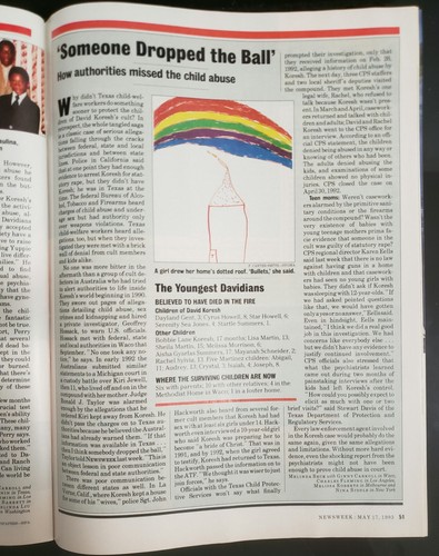 NO Label Waco Cult Children Newsweek May 17 1993 David Koresh Branch Davidians - Picture 4 of 5