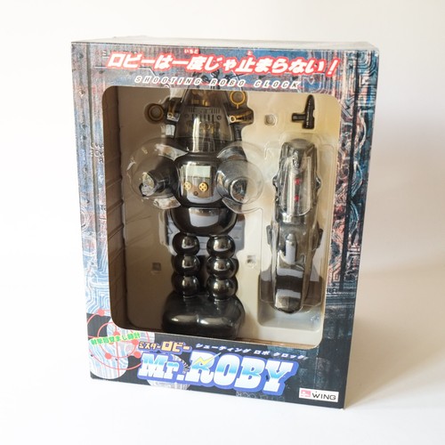 ROBBY THE ROBOT Digital Clock Toy - Mr Roby Shooting Robo Clock Japan Boxed - Picture 23 of 23