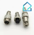 GX12 Connector 2 3 4 5 6 Pin Metal  Butt Joint Docking Aviation plug socket 
