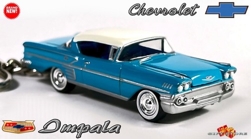 ๐ ๐ RARE KEYCHAIN 58 BLUE CHEVY BEL AIR IMPALA CUSTOM Ltd Ed. ๐GREAT GIFT๐๐ - Picture 12 of 20