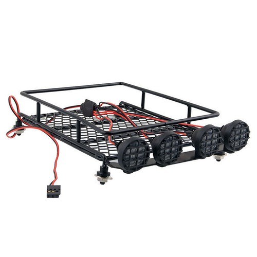 RC Car Roof Rack w/ LED Light Spotlight for TRAXXAS 1/10 TAMIYA CC01 AXIAL SCX10 - Picture 9 of 12