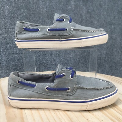Sperry Boat Shoes Womens 6.5 M Halyard Corduroy Gray Lace Up Low Top Comfort