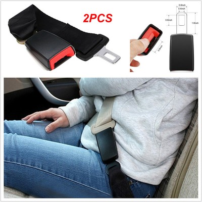 2 X Black 14 Seat Belt 7 8 Buckle Car Safety Extender Extension Uk Ship - Car Seat Belt Buckle Extender Uk