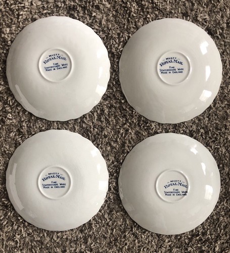 4 - Myott Royal Mail Fine Staffordshire Ware Saucers And Cups Made England Read - Picture 8 of 10