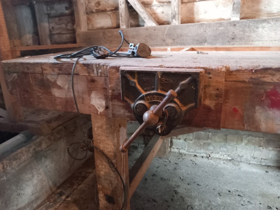 vintage work shop wood work bench. eBay