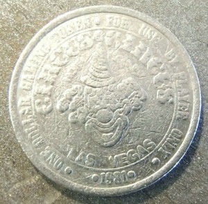 1981 CIRCUS CIRCUS, LV $1 GAMING SLOT TOKEN #1