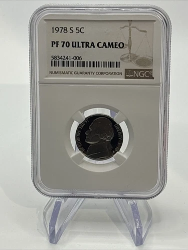 1978 5c NGC Jefferson Nickel PF70UC Proof 70 Ultra Cameo RARE #S55