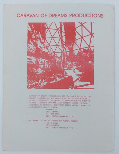 ORNETTE: MADE IN AMERICA ORIGINAL INTERNATIONAL FILM BROCHURE 1985 - Picture 11 of 11
