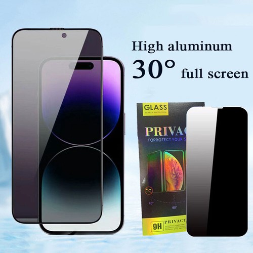 Tempered Privacy Glass Skin Screen Protector For iPhone 14 13 12 Pro Max Mini ☋