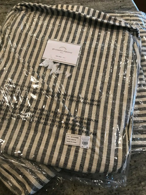 Pottery Barn Pb Comfort Dining Side Chair Slipcover Twill Sage