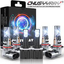 For Tahoe 2001-2006 6x Combo LED Headlight High Low Beam Fog Light Bulbs