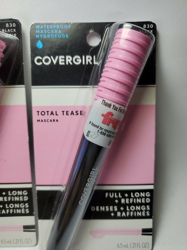 Covergirl Total Tease Waterproof Mascara 830 Black New Sealed (2) - Picture 3 of 5
