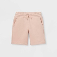 Kids' Knit Jogger Shorts - Cat  Jack  - Color Peach - Size L