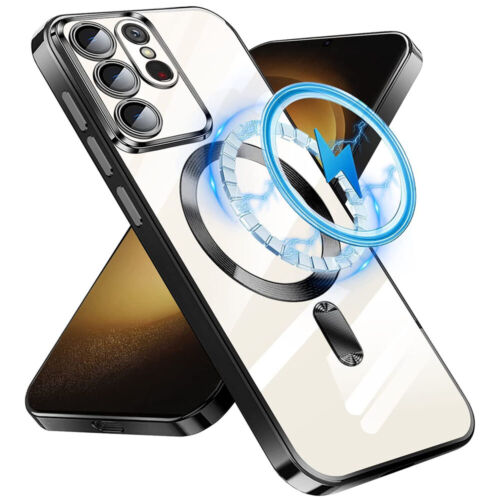 Clear TPU Case Lens Glass MagSafe Magnetic Charging fo Samsung S24 S23 S22 S21 - Picture 3 of 33