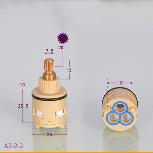 Faucet Valve Flow Diverter Cartridge 22/25/26mm shower Regulator Valv Accessorie - Picture 11 of 15