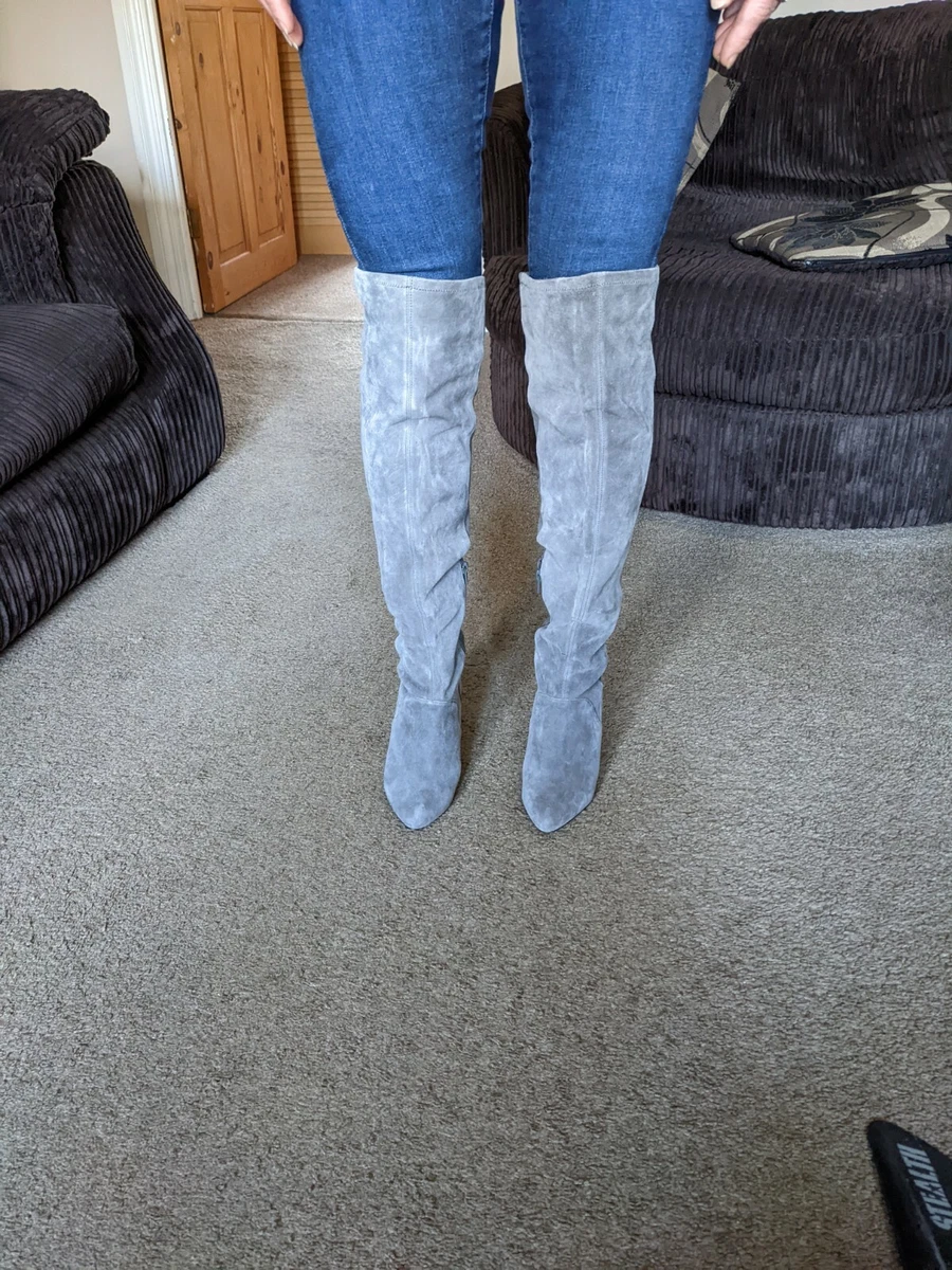 Grey hotsell knee boots