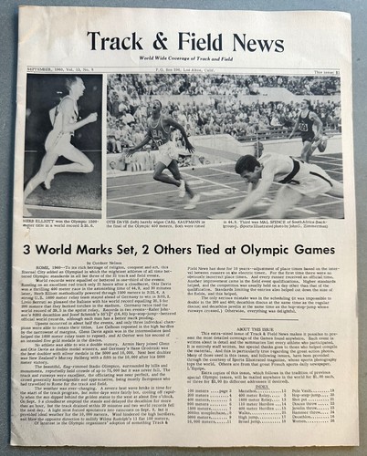 1960 Track & Field News 10 numeri mensili - mancanti novembre e dicembre - rivista sportiva - Foto 19 di 22