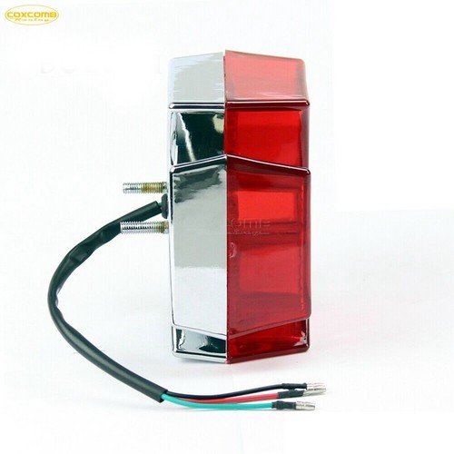 Maltese Cross LED Tail Light Red Lamp for Harley Chopper Bobber Custom Chrome - Picture 7 of 10