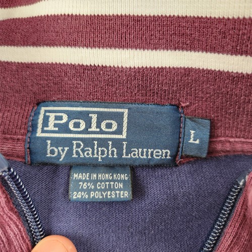 Polo Ralph Lauren sweat zippé évasé tricot veste de survêtement bleu L - Photo 3 sur 6