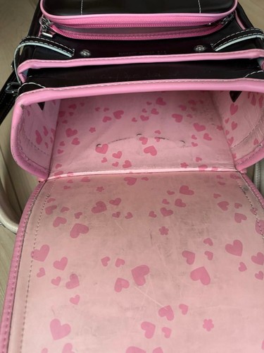 School bag black pink new pencil case set Used F/S - Picture 6 of 11
