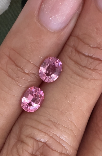 1.61 ct. Natural pink Spinel pair from Burma. No treatments,For jewelry making. - Picture 5 of 7