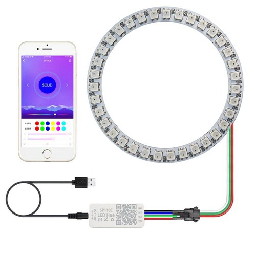 WS2812B 8/16/24/35/45Leds Pixel SP110E Controller Kit Ring Individul Addressabie - Picture 3 of 31