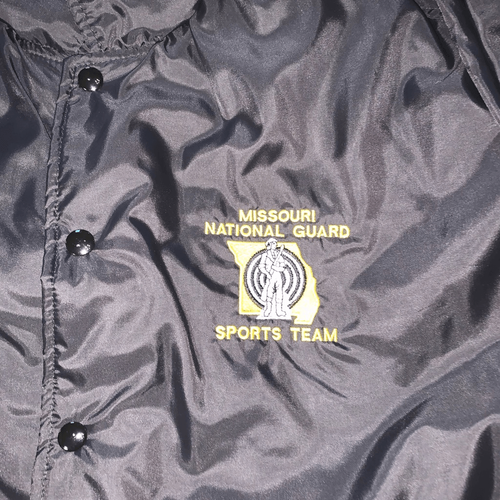 Vintage 80s Dunbrooke Men’s XL 100% Nylon Missouri National Guard Black Jacket - Picture 5 of 6