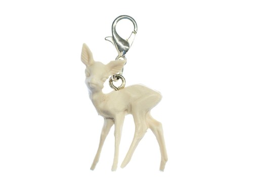 Colgante con encanto de ciervo pulsera de mendicidad miniblings corzo kitz blanco - Imagen 4 de 4