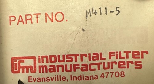 IFM M411-5 Cylindrical Pleated Polyester Felt Media Air Filter Element 10 Micron - Picture 2 of 2