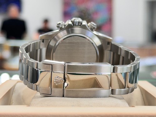 Rolex Daytona Steel 116520 Custom Black Ceramic Bezel & Red Dial Watch - Picture 8 of 9