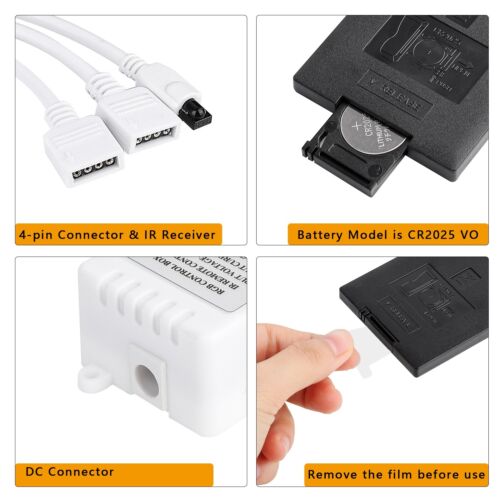 RGB LED Strip Light Controller 4 Pin Remote Control with Dual Port DC 12V Remote - Picture 5 of 7