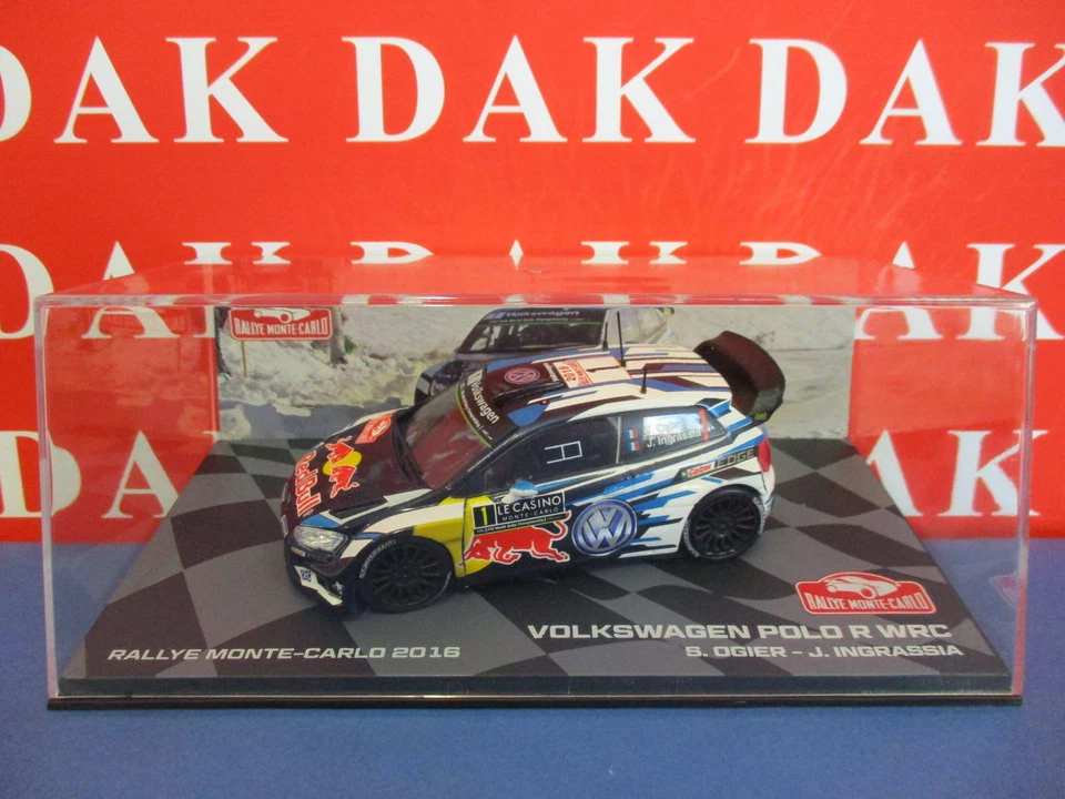Die cast 1/43 Modellino Auto Volkswagen Polo R WRC Rally Monte Carlo 2016 Ogier - Immagine 4 di 4