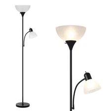Floor Lamp with Reading Light Tall Lamp Living Room Corner Pole Lamp Standing La