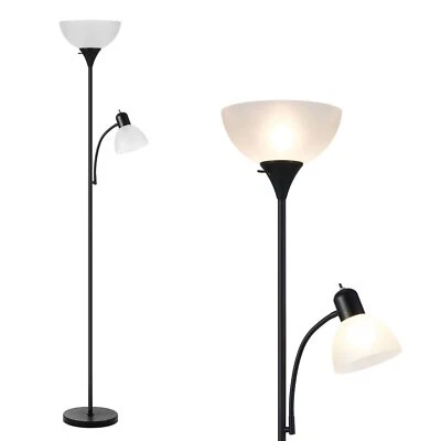 LIANHENG Floor Lamp with Reading Light Tall Lamp Living Room Corner Pole Lamp Standing La