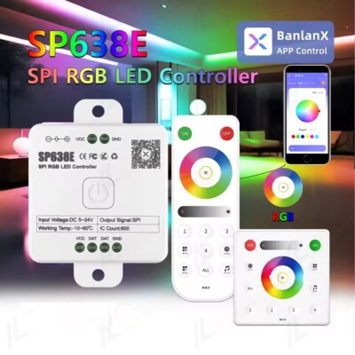 SP638E SPI RGB Dream Color LED Controller DC 5V 12V 24V For RGB Led Strips