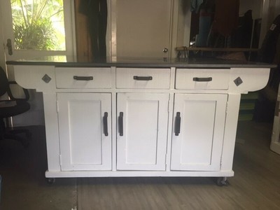 Kitchen Island Bench White Custom Made By Beachwood Solid