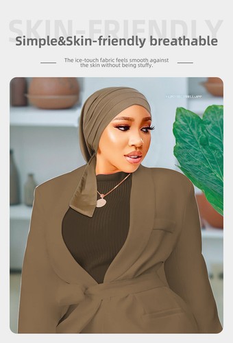 Indian Beanie Women Muslim Head Cover Wrap Caps Islamic Cancer Chemo Headwear - Picture 15 of 31