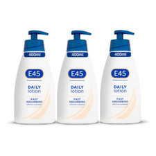 3 x E45 Original Daily Lotion Moisturising Cream Dry Skin 400ml Triple Pack (3)