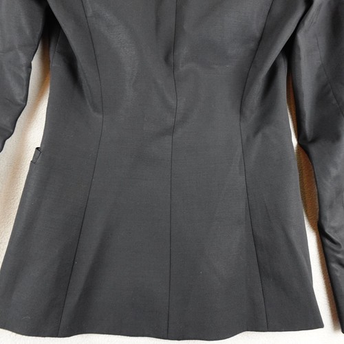 Roberto Cavalli Blazer Womens 38 Black Italy Long Sleeve Button Front Wool - Picture 22 of 24