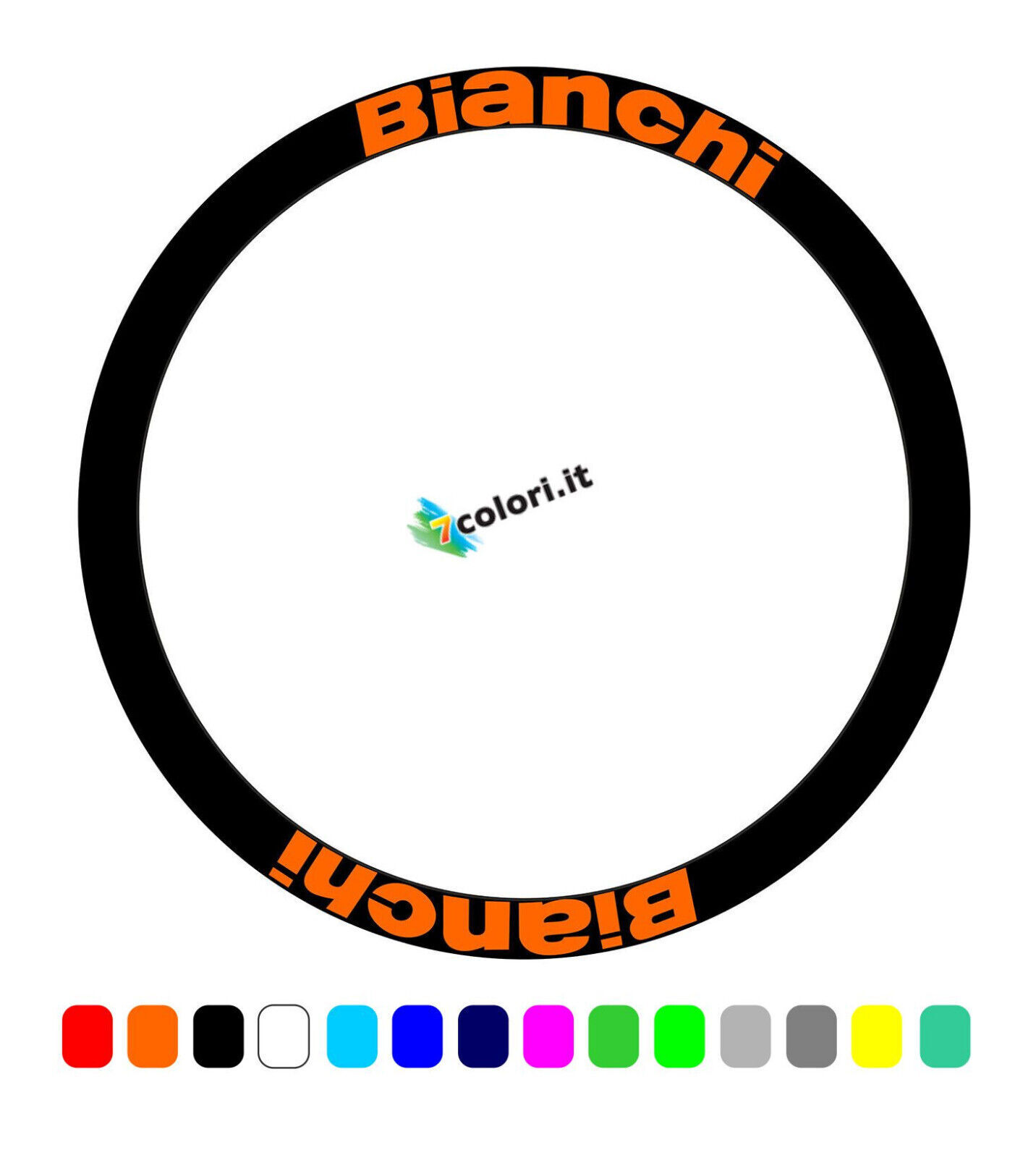 Kit de 8 vinilos adhesivos para llantas de bicicleta de carretera mtb Bianchi