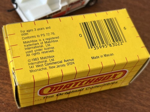 1987 Matchbox MB21 GMC Wrecker Frank's Getty Tow Truck White 1/72 With Box. - Picture 5 of 6