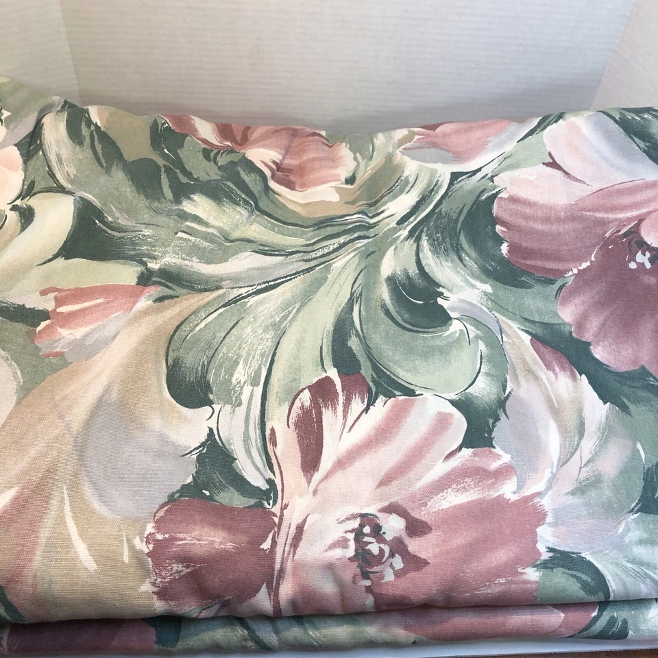 16 Yds Green Pink Tan Floral Abstract 54" wide Mill Creek Fabrics Drapery Cotton - Image 2 of 4