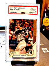 2017 AARON JUDGE TOPPS SALUTE "ROOKIE" #S-73 GEM MT 10 " A TRUE ROOKIE ON CARD"