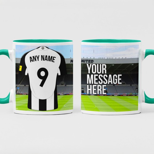 Personalised Newcastle United Mug 2024 2025 Home Mug Football Magpie Fan Mug Mum - Picture 25 of 38