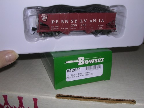BOWSER #42651 P.R.R.Tolva de 2 bahías "Shadow Keystone" GLa #250795 H.O.1/87 | Zustand: New