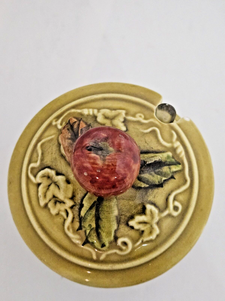 Vintage Lefton Ceramic Honey Jar/Jelly Jar with Lid and Spoon 3D